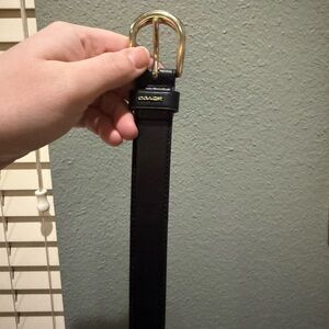 Coach Black Belt with Gold Buckle